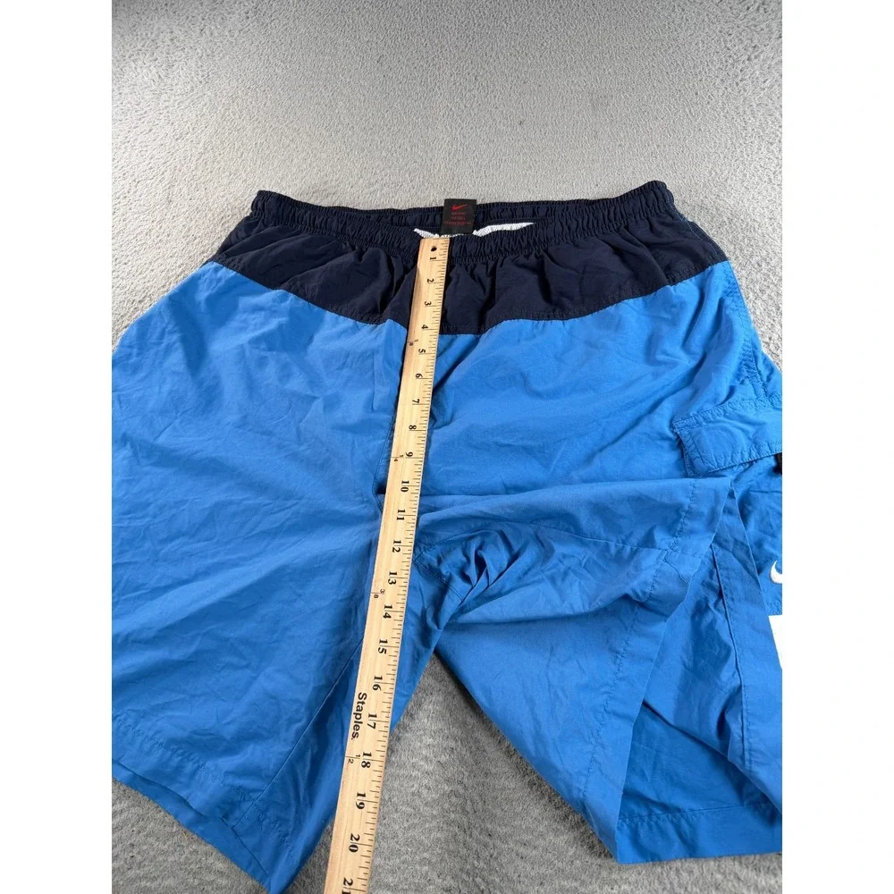 Vintage Nike Swim Trunks Mens 2XL Blue Nylon Lined Y2K 90s Board Shorts